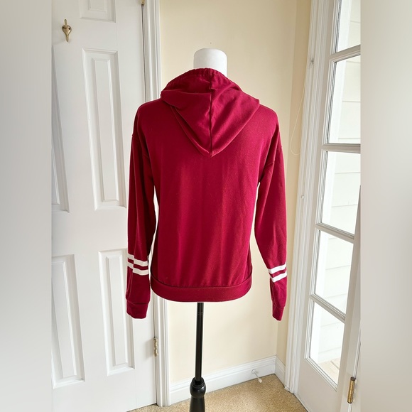 Ok But First Coffee Hoodie - Burgundy Small - Picture 4 of 5